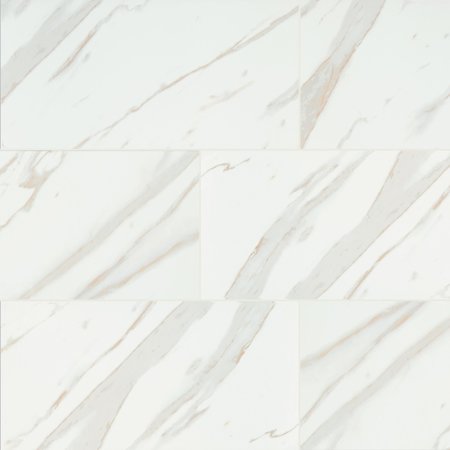Pietra Calacatta 12 In. X 24 In. Glazed Porcelain Floor And Wall Tile, 8PK -  MSI, ZOR-PT-0392